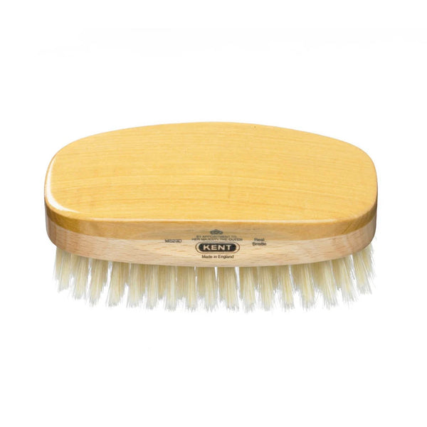 Kent Mens Finest Satinwood Pure Soft White Bristle Rectangular Brush